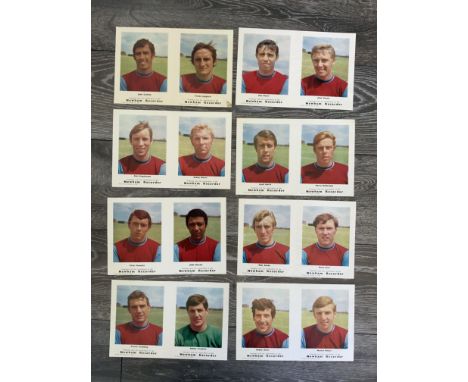 West Ham Complete Newham Recorder Football Cards: Each of the complete set of 8 cards has two players. All 16 pictures very g