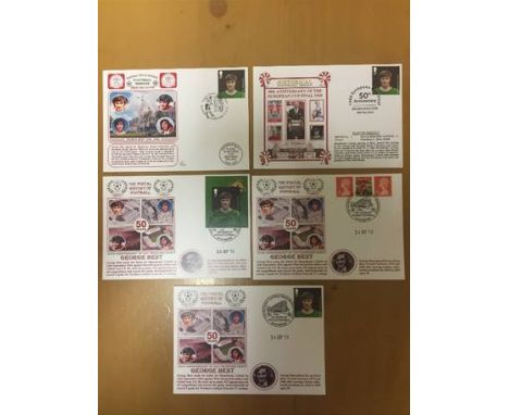 George Best Dawn Cover First Day Covers: Football Heroes Stamps. All covers feature George Best stamps. Very rare cover appro