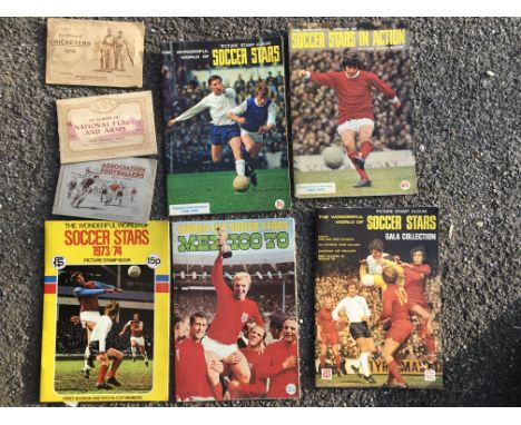 Football Card Collection + Memorabilia: 5 FKS Soccer Stars albums which appear to be nearly complete on most, 2 x early 70s S