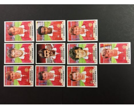 Panini Football 1993 Manchester United Signed Football Stickers: Man Utd won the Premiership in 1993 for the first time in 26