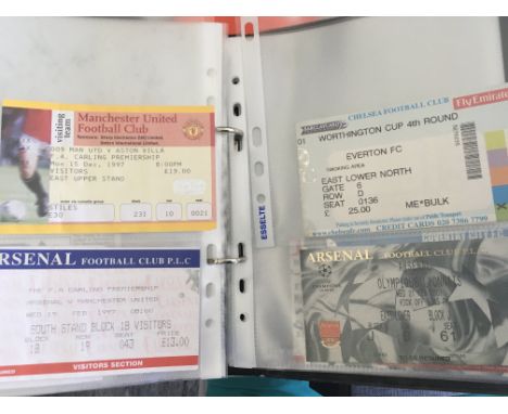 Football Ticket Collection: Majority 1990s up to the early Millennium. Wide range of clubs from all four English divisions. S