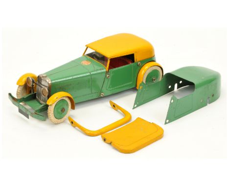 Plan Constructeur Meccano 1934 – Avion Et Voiture, Document Papier Original Vintage