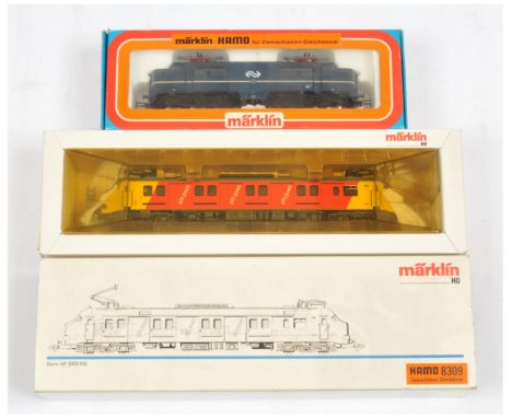 Marklin Hamo HO Gauge pair of Diesel Locomotives comprising of Ref 8309 Serie MP 3000 NS Diesel Locomotive and 8361 NS blue e