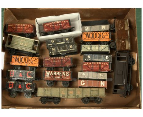 Leeds Model Co. &amp; Similar O Gauge Wooden Wagons. To Include "B &amp; C" open wagon, "Warrens" open wagon, LMS Grey twin b