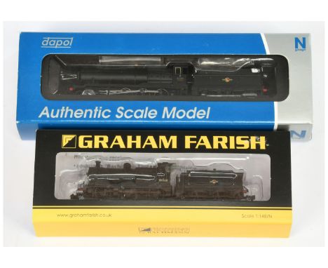 Graham Farish &amp; Dapol N Gauge Pair of Steam Loco's. Comprising 372-062 0-6-0 BR Black Midland Class 4F 44560 - weathered 