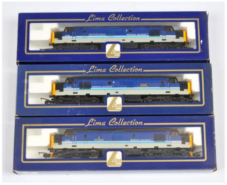 Lima OO Group of 3x Regional Railways Class 37 Diesel Loco's. Comprising L204625 - 37418 East Lancashire Railway, 204731 - 37
