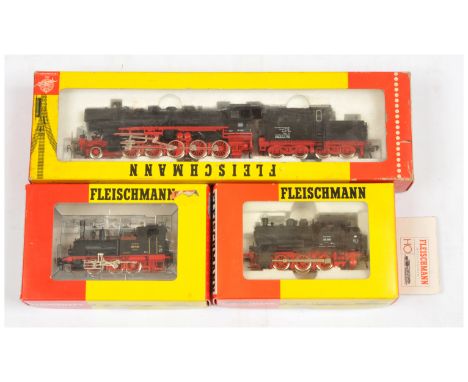 Fleischmann HO Gauge group of Steam Locomotives to include Ref 4178 2-10-0 DB Steam Locomotive No. 50058 and others (see phot