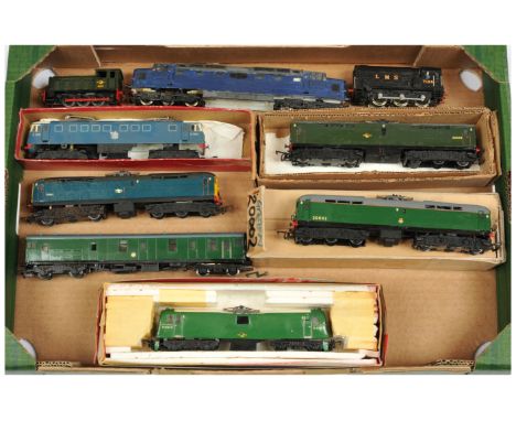 Kitbuilt OO Group of Diesel &amp; Electric Loco's. To include LMS Black 7124 Shunter, BR Green Electric 20002 + centre pantog