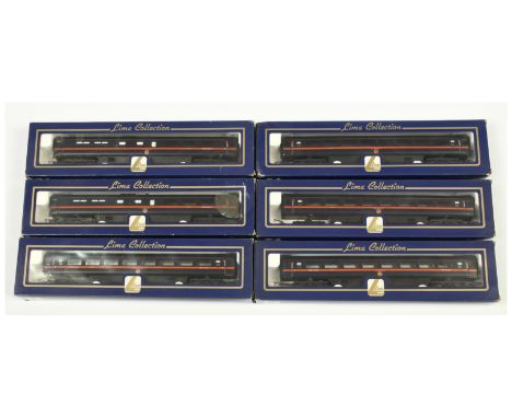 Lima OO Group of 6x GNER Coaches. To include L305401 Restaurant Car + another with incorrect box, L305403 1st Class plus othe