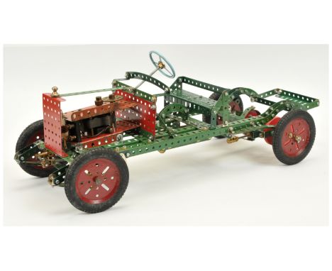 Meccano model of motor chassis SM No.1. Please note this is an unfinished model. Condition is Fair.&nbsp;