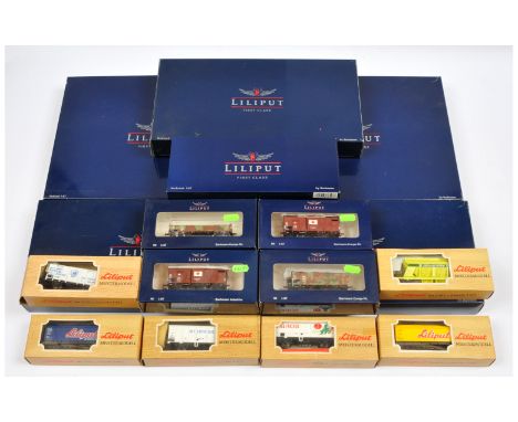 Liliput HO Gauge mixed group of Wagons to include Box Wagons, Hopper Wagons, Flat Wagons and others (see photo). Conditions a