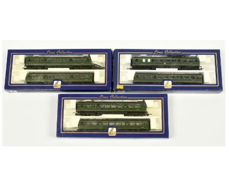Lima OO Group of 3x BR Green Class 101 DMU sets. Comprising L149612 E51206 - E56364, 149895 M50303 - M50321, 149899 E51433 - 