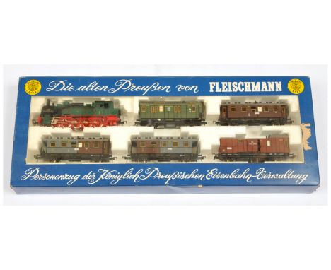 Fleischmann HO Gauge 2-rail 4881 Train Set in Prussian livery consisting of an 0-10-0 KPEV 8177 Tank Locomotive, green, 5 x 4