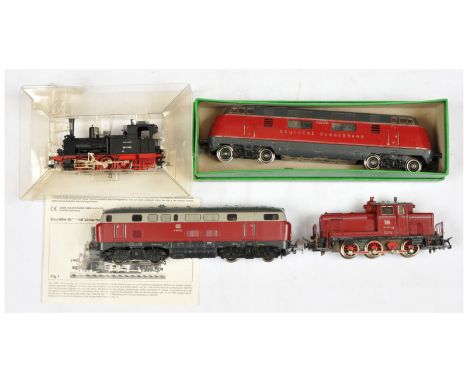 Fleischmann HO Group of unboxed Steam &amp; Diesel Loco's. Comprising 0-6-0 DB Black 897462 (comes with inner plastic packing