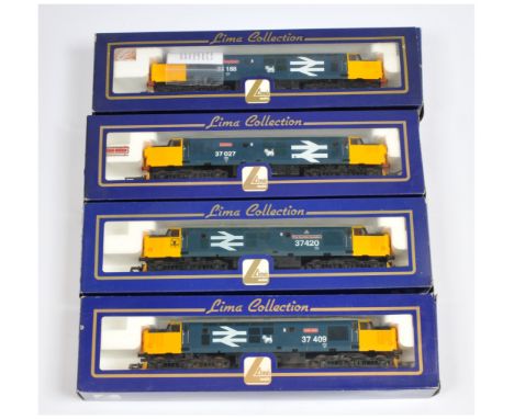 Lima OO Group of 4x BR Blue Ltd Edition Class 37 Diesel Loco's. Comprising L204641 - 37420 The Scottish Hosteller - Model Rai