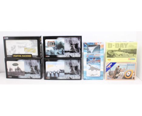 Corgi: A collection of seven boxed Corgi sets / vehicles, to include: CS90023, CSCW19004, CS90026, CS90025, D35/1, 97714 and 