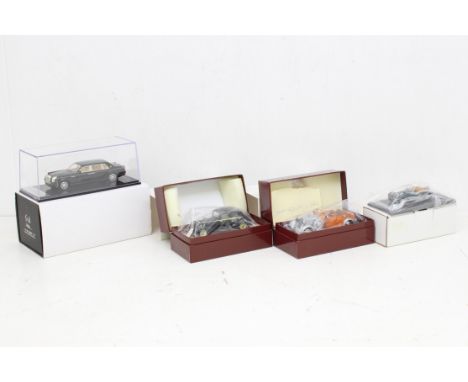 Diecast: A collection of four boxed diecast vehicles, to include: Red-Flag HQD Concept Car, British Heritage Models Morgan Pl
