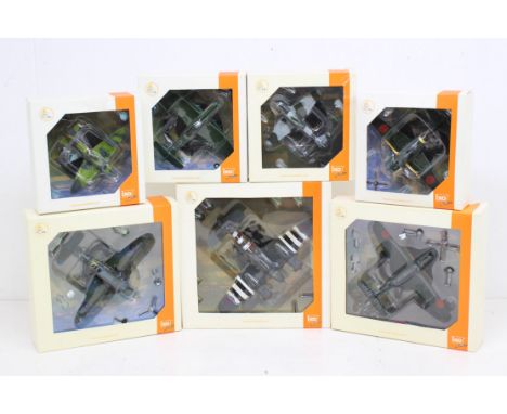 Ixo: A collection of seven boxed Ixo Models Junior 1:72 model aircraft. Original boxes, box condition is generally good. shel