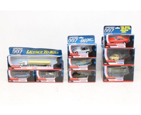 Corgi:&nbsp;A collection of nine boxed Corgi: James Bond 007 vehicles, The Ultimate Bond Collection. Original boxes, general 