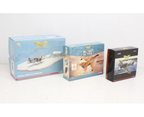 Corgi: A collection of three boxed and one unboxed Corgi: The Aviation Archive, Reference AA36503, AA33602, AA36204, and AA34