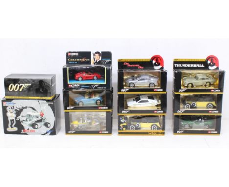 Corgi: A collection of eight boxed Corgi: The Directors Cut, James Bond 007 vehicles, together three other Corgi examples. Or