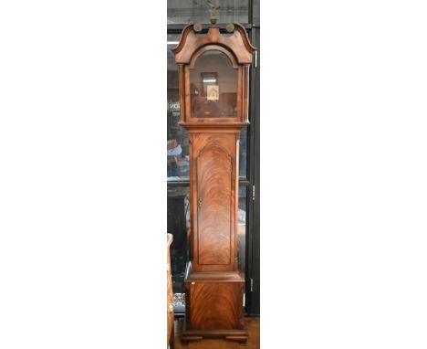 Steel gun cabinet, concealed in a mahogany imitation longcase clock case 