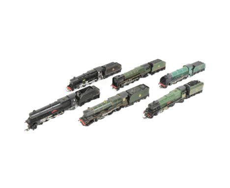 Model Railway - a collection of x6 Hornby / Triang OO gauge model railway trainset locomotive engines comprising Princess Eli