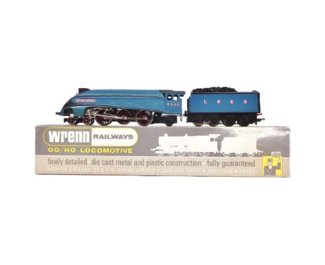 Model Railway - a vintage Wrenn Railways OO gauge model railway trainset locomotive engine, No. W2212.A 4-6-2 Gresley in blue