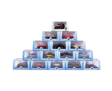Diecast - a collection of x15 original 1/76 scale Oxford Diecast model cars to include; MGB, Rover P6, Triumph TR6 and others