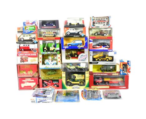 Diecast - a collection of approx x30 assorted boxed diecast models to include: NewRay, Welly, Solido, Corgi, Corgi Best Of Br