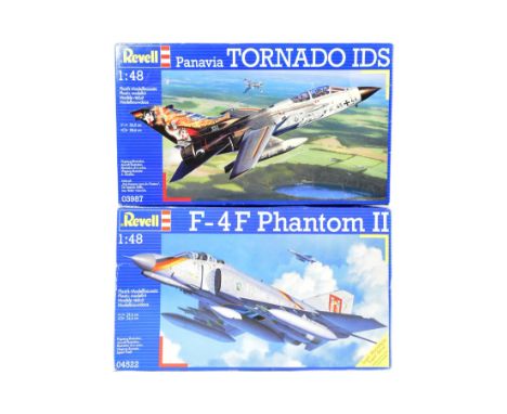 Model Kits - x2 Revell made 1/48 scale model kits comprising a factory sealed F-4F Phantom II and an Panavia Tornado IDS. App