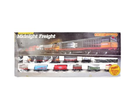 Model Railway - a vintage Hornby OO gauge model railway trainset, No. R674 'Midnight Freight'. Including: locomotive 'Railfre