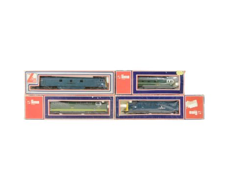 Model Railway - a collection of x4 Lima made OO gauge model railway trainset locomotive engines comprising;&nbsp;Class 55 Del