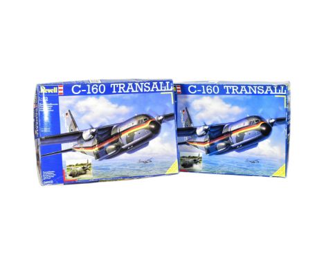 Model Kits - x2 original Revell 1/72 scale plastic model kits of C-160 Transall aircrafts. Kits appearing generally appearing