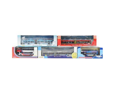 Diecast - a collection of x5 Creative Master Northcord 1/76 scale diecast model buses. Assorted companies and liveries, all b