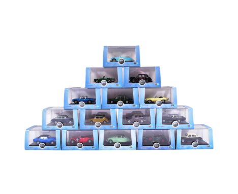 Diecast - a collection of x15 original 1/76 scale Oxford Diecast model cars to include; Austin A40, Ford Zephyr, Ford Cortina