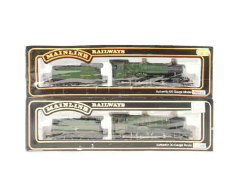 Two vintage Mainline Railways OO gauge model railway trainset locomotive engines, comprising of; No. 37043 'Manor' Class 4-6-