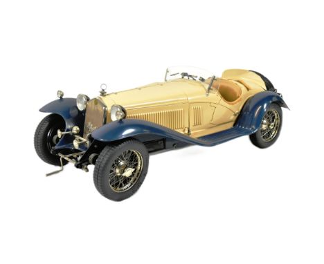 Model Kit - a 1/8 scale kit built Pocher Torino (Italian) scratch built plastic model of a 1932 Alfa Romeo Spider Touring Gra