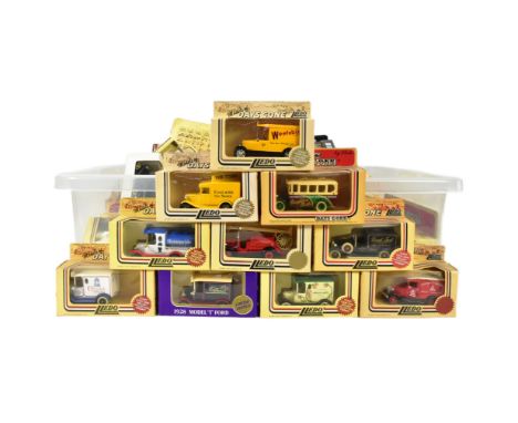 Diecast - a large collection of vintage Lledo Days Gone diecast model cars and other vehicles to include classic cars, haulag