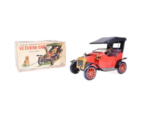 Tinplate Toys - a vintage Japanese (Nomura) made tinplate battery operated model '&nbsp; Veteran Car '. The model untested bu