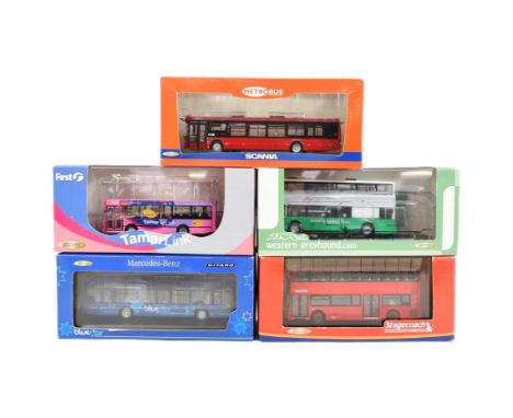 Diecast - a collection of x5 Creative Master Northcord 1/76 scale diecast model buses. Assorted companies and liveries, all b