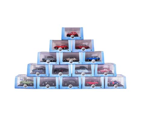 Diecast - a collection of x15 original 1/76 scale Oxford Diecast model cars to include; Series II Jag, Morris Eight Series Sa
