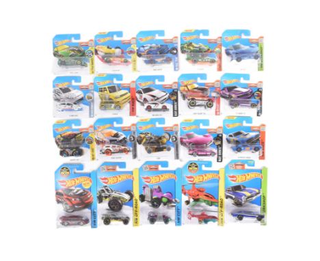 Hot Wheels - Mattel - a collection of x20 assorted 2010s Mattel made HotWheels carded diecast models. Various types, makes an