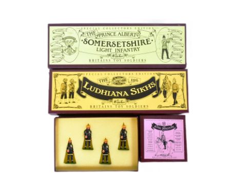 Toy Soldiers - a collection of x4 Britains lead toy soldiers comprising; The 15th Ludhiana Sikhs, The Prince Albert's Somerse