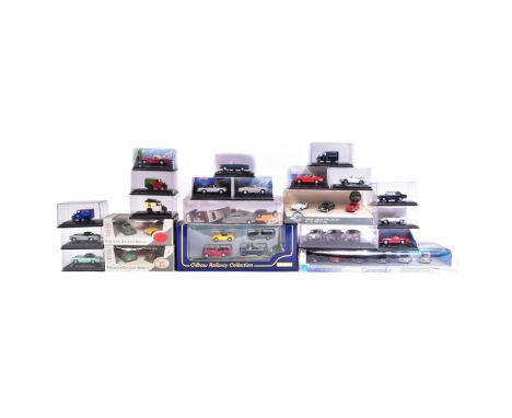 Diecast - a collection of assorted 1/75 scale diecast model cars to comprising Oxford, Gilbow / EFE, Cararama and Schuco Juni