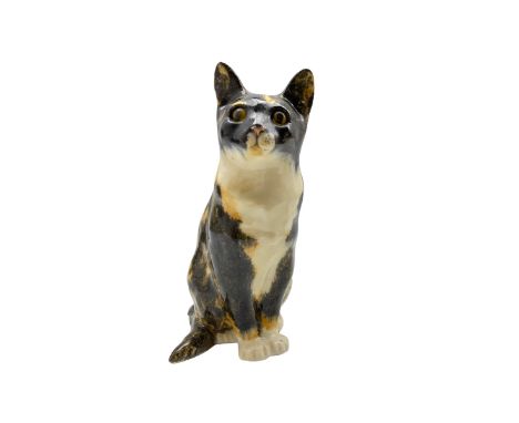 Winstanley pottery model of a seated Cat, H34.5cm 