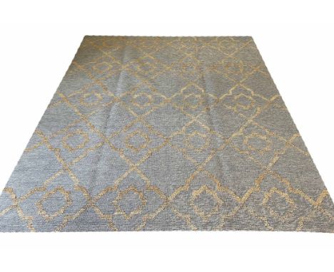 CONTEMPORARY CARPET, 305cm x 244cm, wool and jute moroccan lattice design.