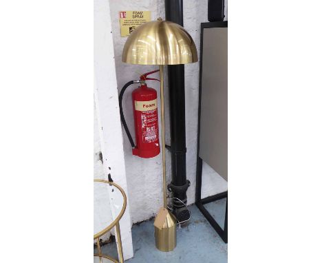 VICO MAGISTRETTI STYLE FLOOR LAMP, gilt finish, 155cm H.