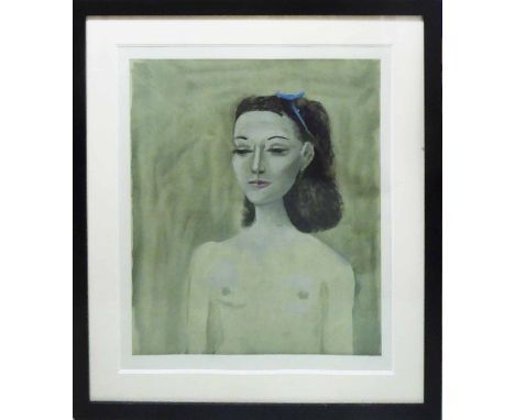 AFTER PABLO PICASSO 'Portrait of Mrs Eluard', circa 1950, lithograph, on Arches watermarked paper, printed by Mourlot Frères,
