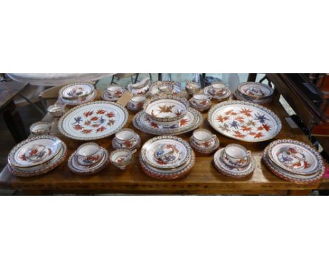 ASIAN PORCELAIN, approx 100 pieces, dinner and tea ware, decorated with hand painted goldfish and crayfish with gilding, larg